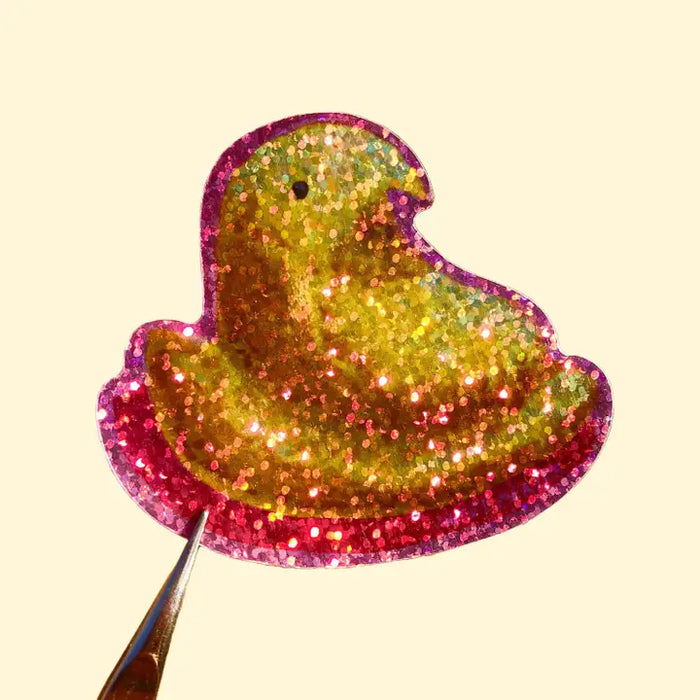 Glitter Peeps Marshmallow Sticker