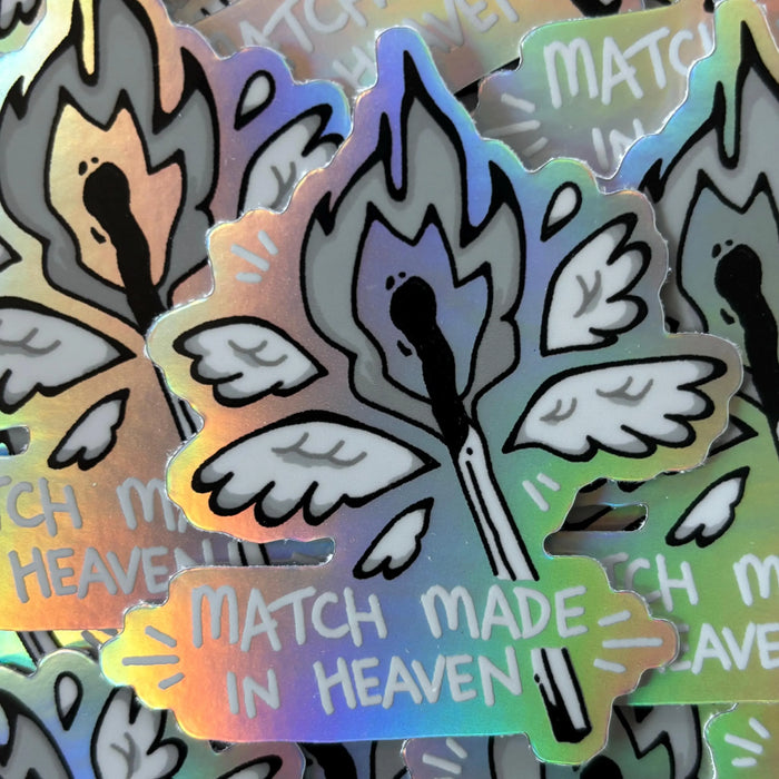 Match Made in Heaven Holographic Sticker