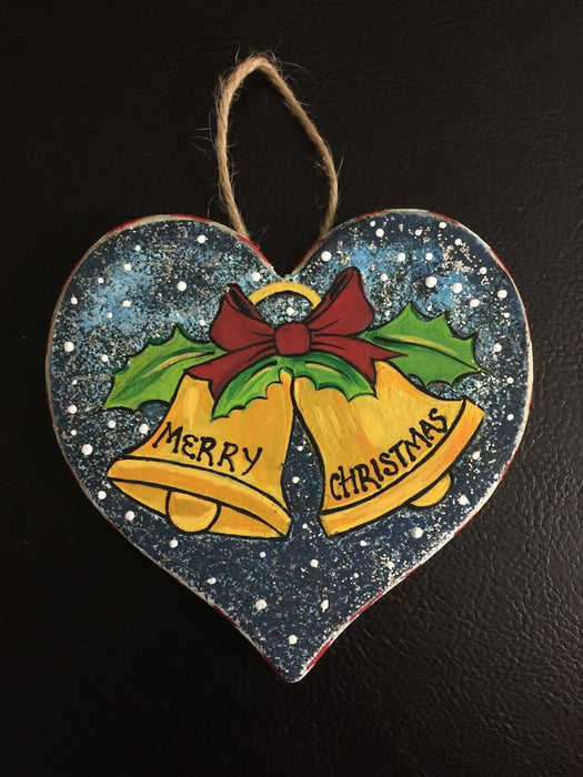 2 Bells (Heart Shaped) Ornament
