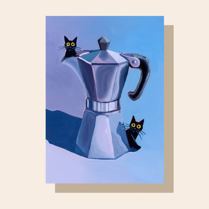 Moka Pot Coffee Cats