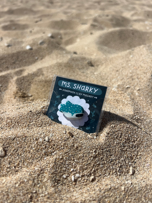 Ms. Sharky Clay Magnet