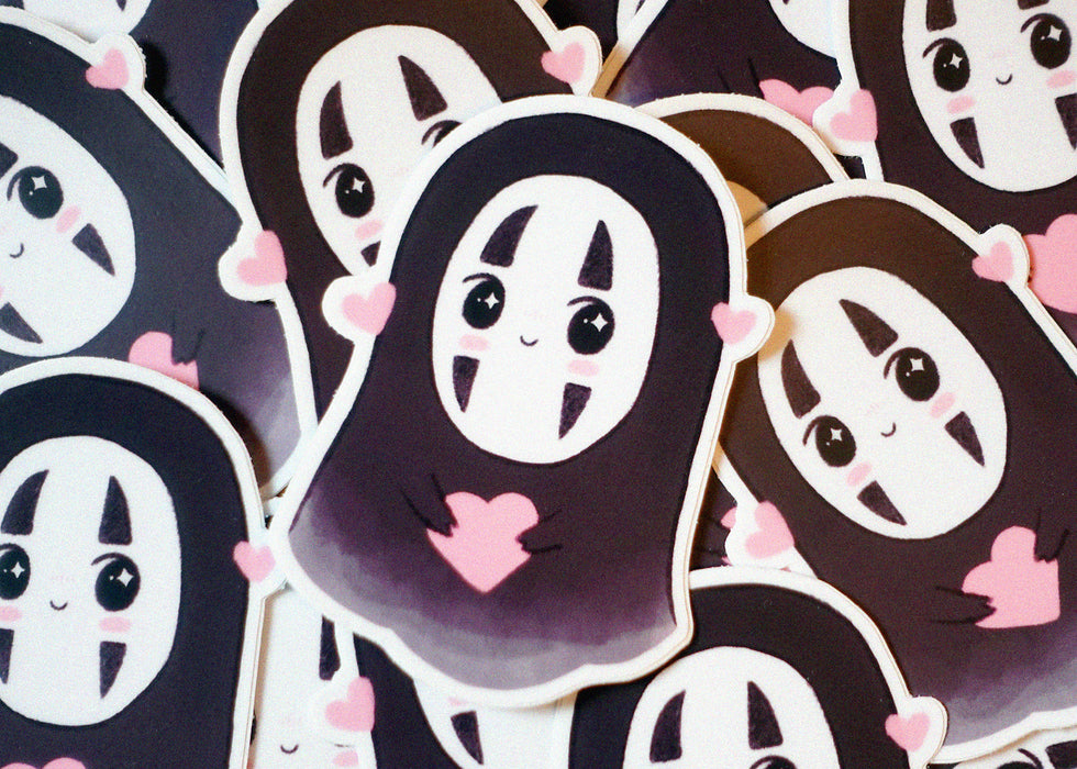 Kawaii No Face Sticker