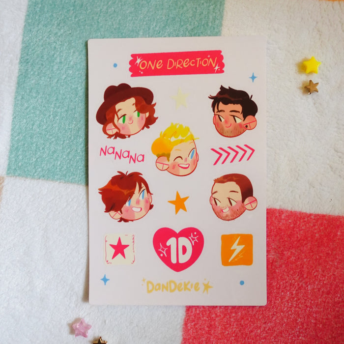 One Direction Sticker Sheet