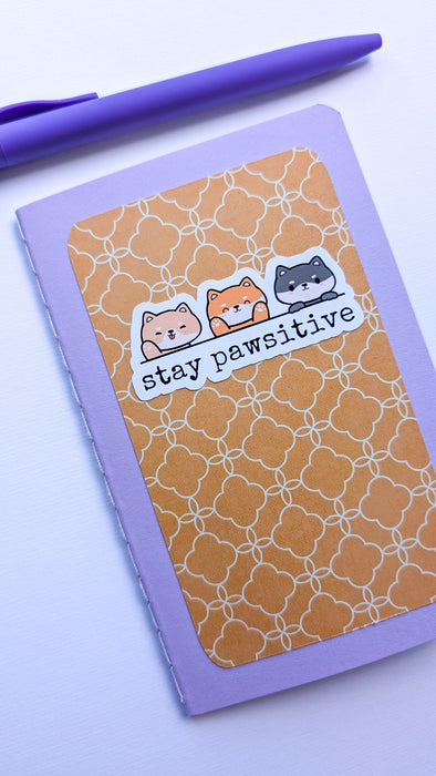 Stay Pawsitive | Handcrafted Notebook Pen Set
