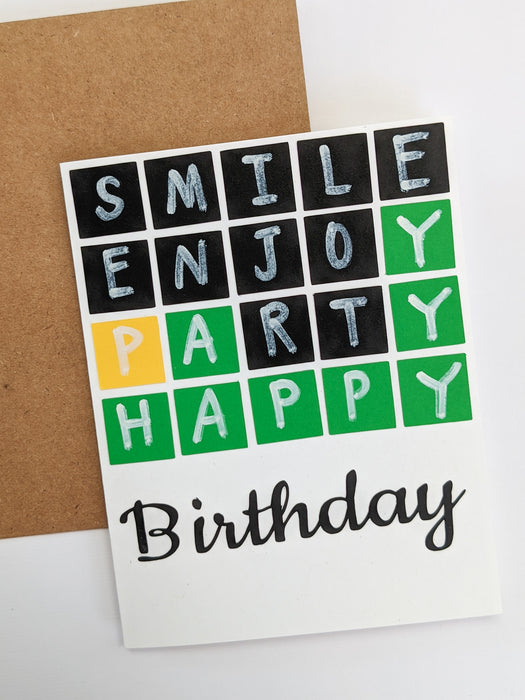 Wordle Birthday | Handmade Card