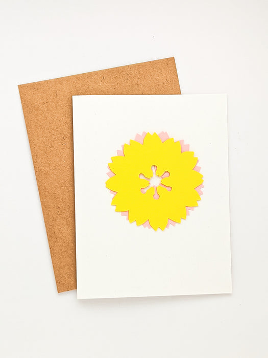 Sakura Yellow 2 | Handmade Card Set
