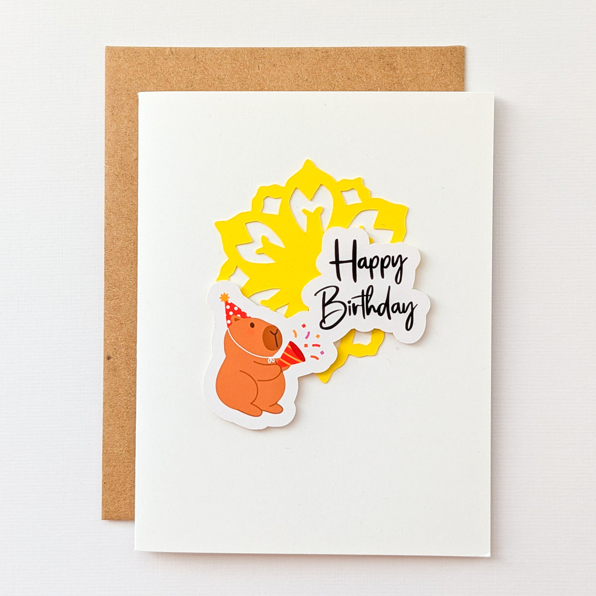 Capybara Birthday Handcrafted Card — San José Made