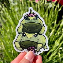 stacking toads sticker