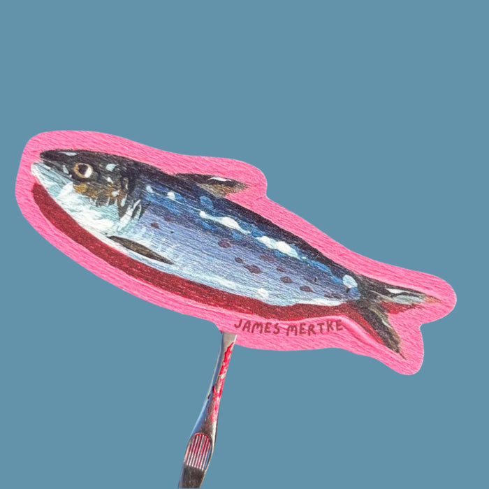 Pink Sardine Sticker