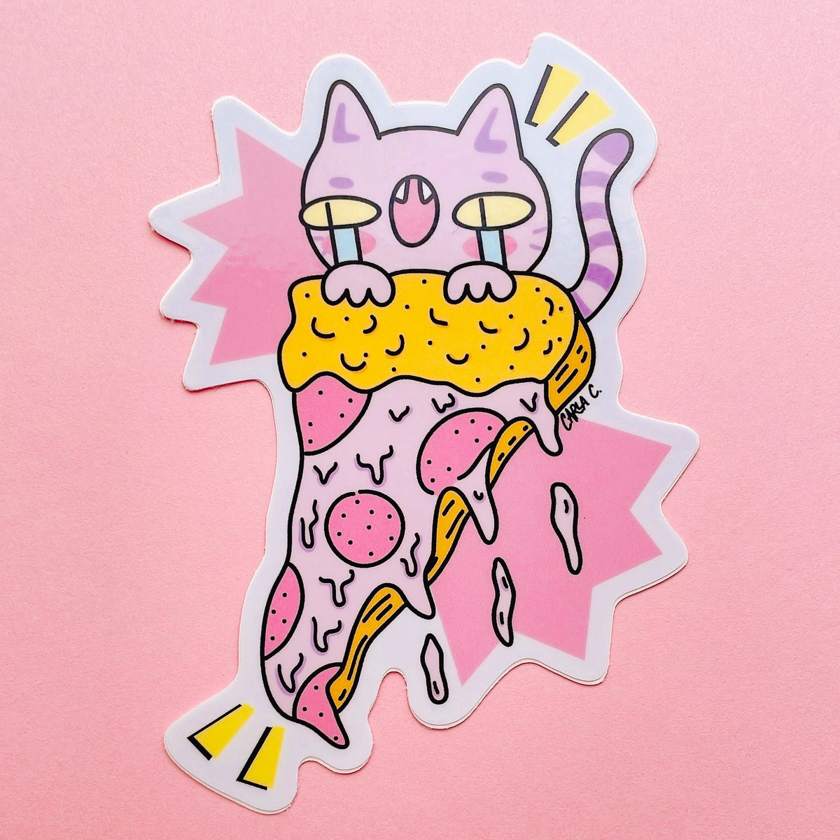 Pizza Cat Sticker — San José Made
