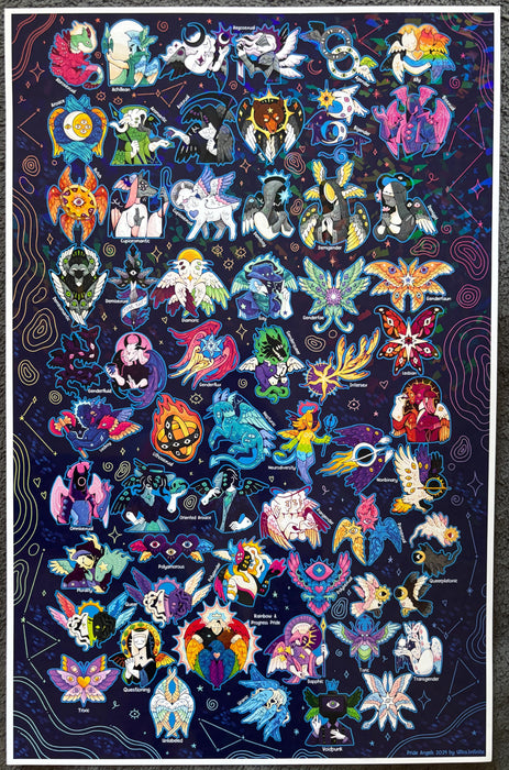 Pride Angels 2024 - Holographic 11 x 17 Art Print