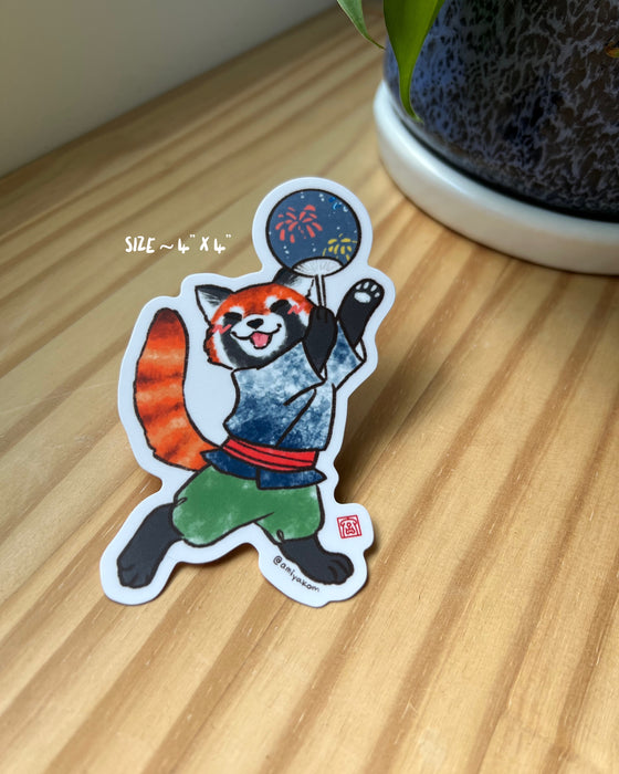Red Panda Dance Sticker