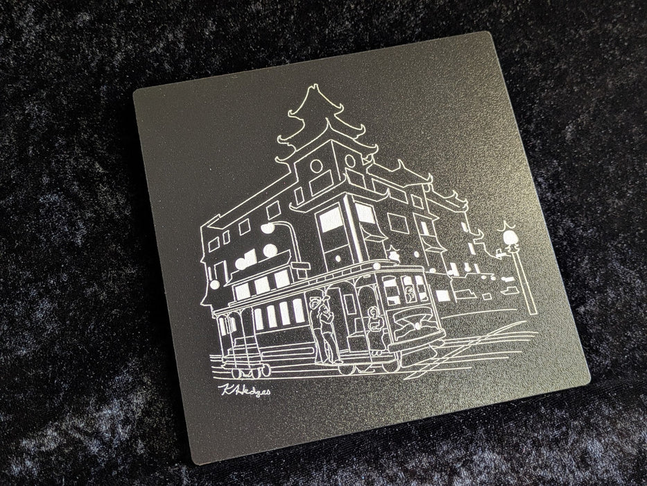 San Francisco Cable Car in Chinatown Plaque