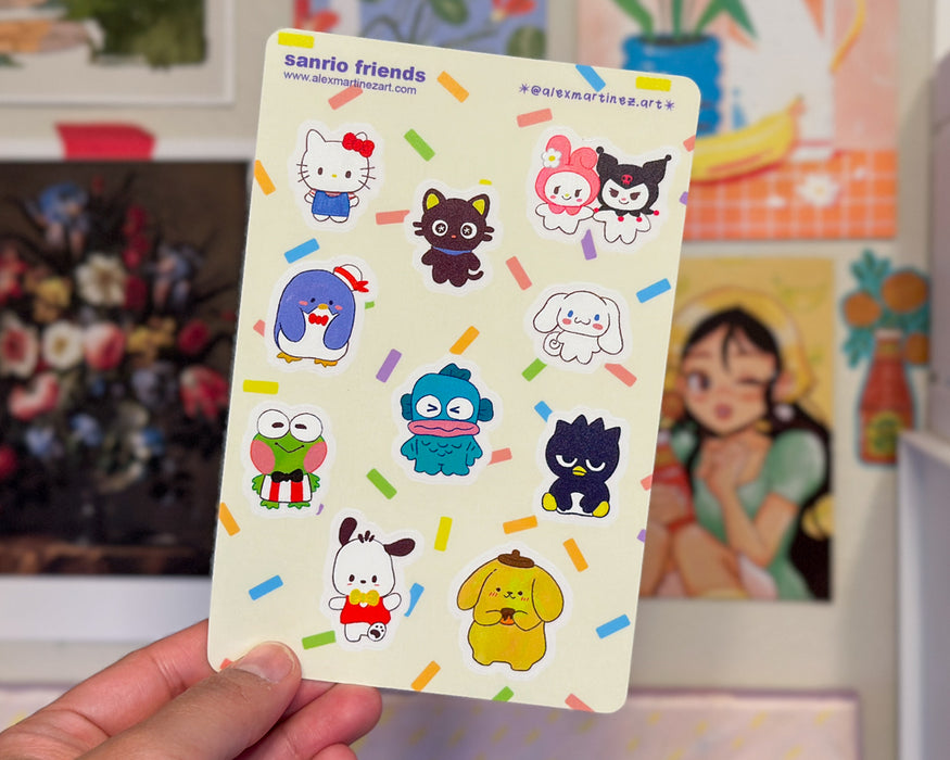 Sanrio Friends Sticker Sheet