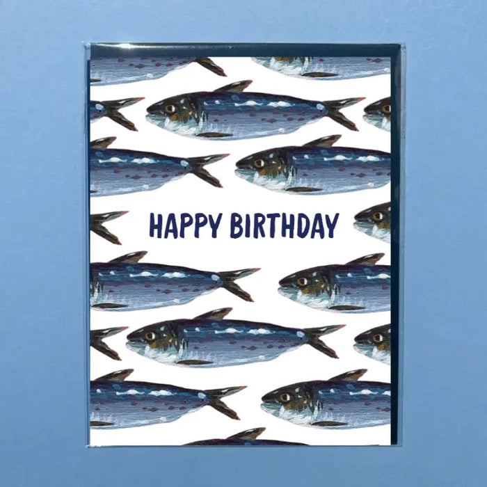 Sardine Fish Happy Birthday Greeting Card