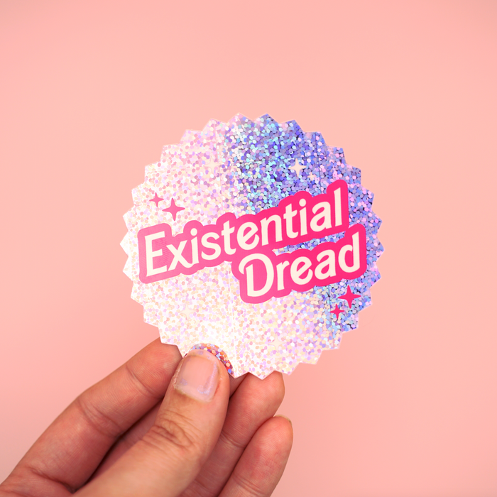 Existential Dread Glitter Vinyl Sticker