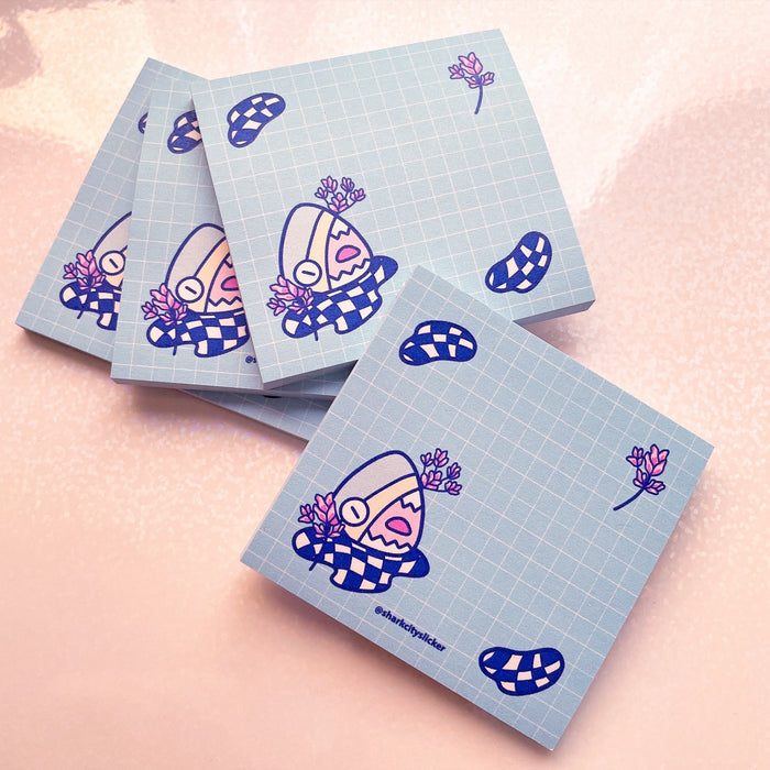 Shark Checkered Sticky Notes