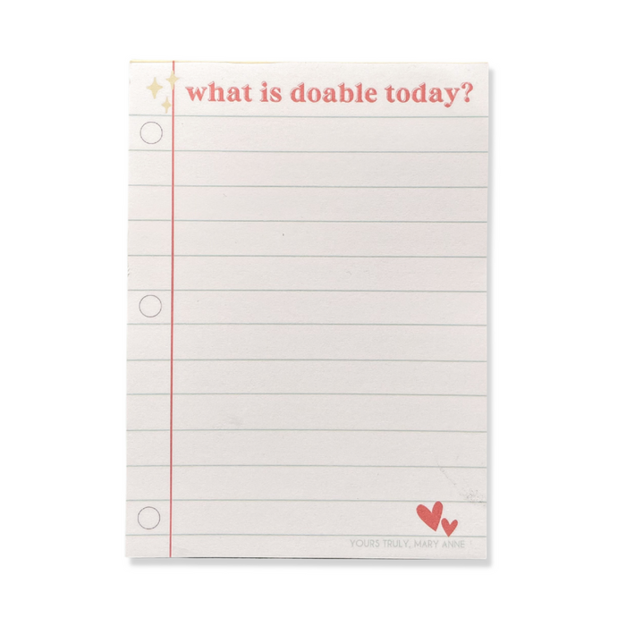 Doable Today Notepad