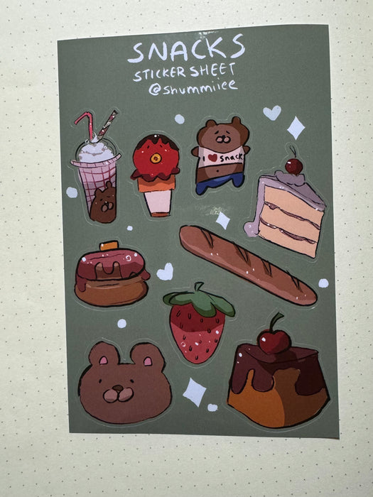 Snack Sticker Sheet Snacks stickersheet — San José Made