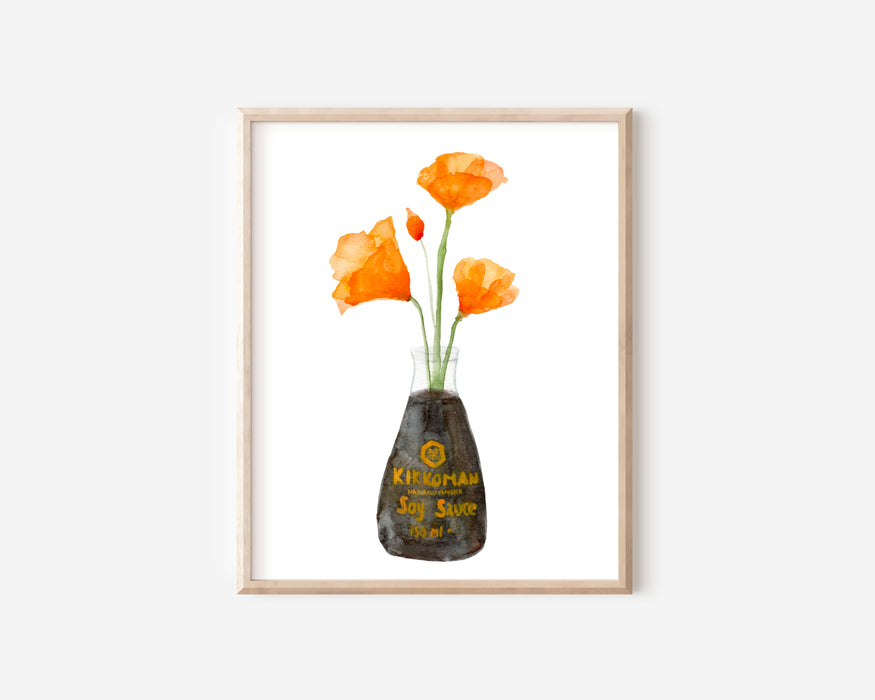 Soy Sauce Poppies Print