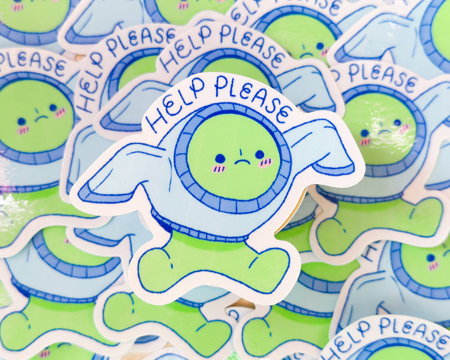 Struggling Smiski Sticker