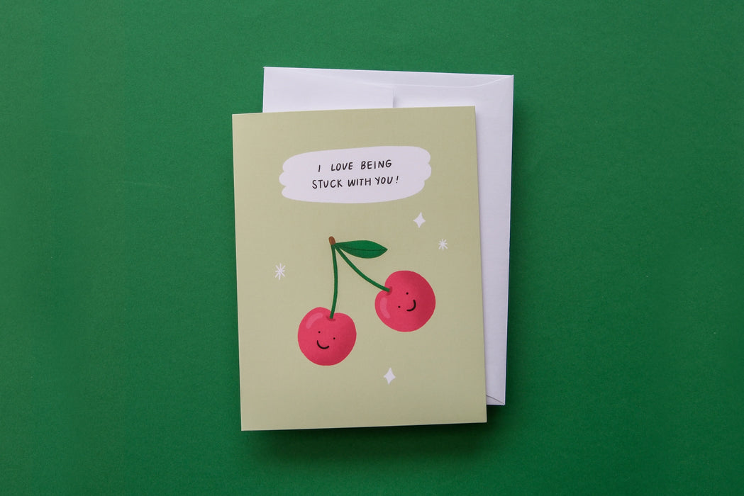 Stuck With You Cherries Card