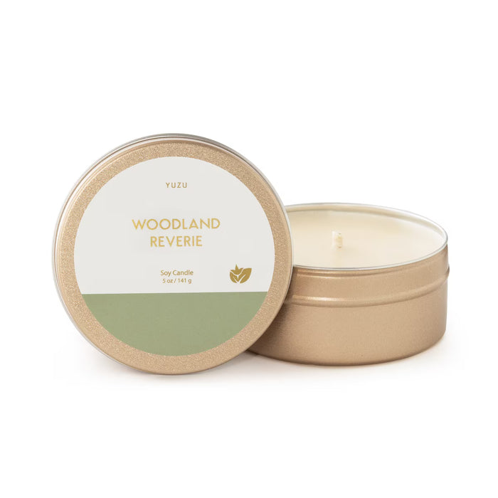 Tin Candle (5 oz) - Woodland Reverie (Green)