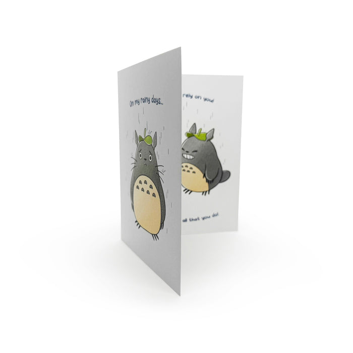 Thank You Card - Totoro - Rainy Days