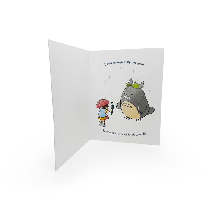 Thank You Card - Totoro - Rainy Days