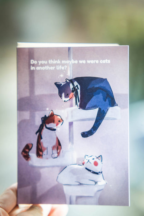 3 Cats Greeting Card