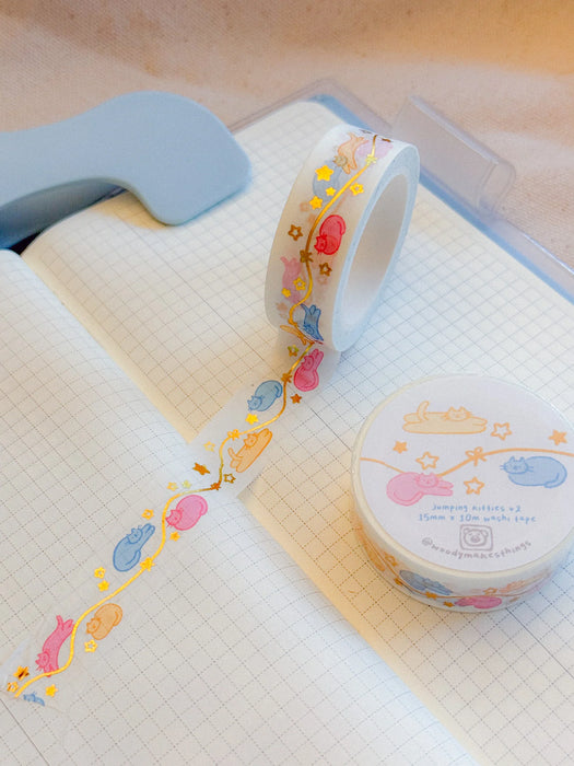 Washi Tape - Jumping Kitties v2