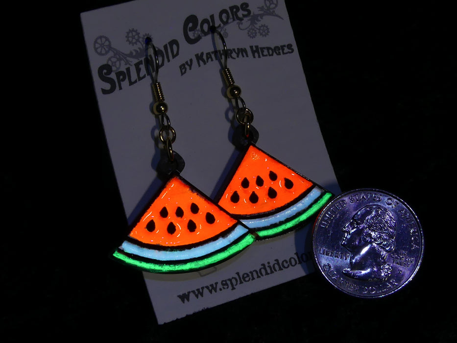 Watermelon Seeds Drop Earring