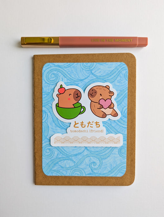 Capybara Friend | Handcrafted Notebook Pen Set