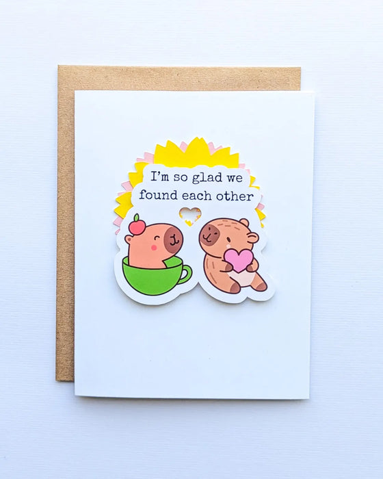 Capybara Love | Handcrafted Card