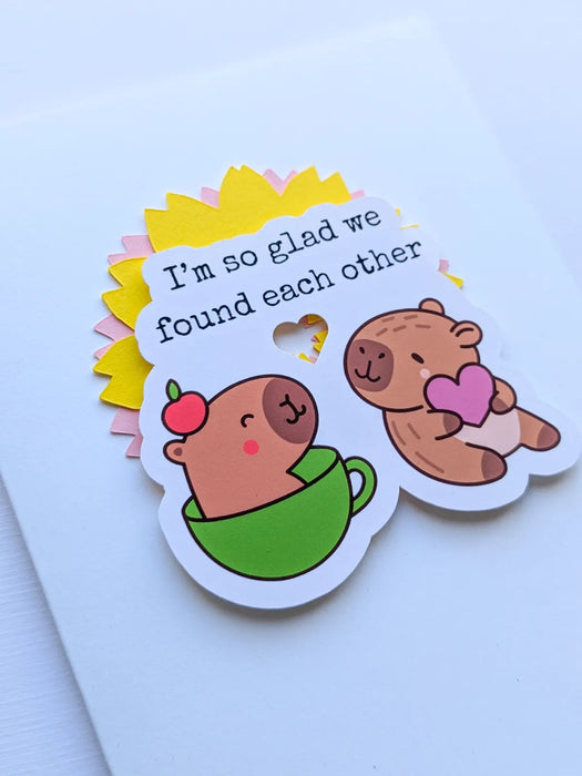 Capybara Love | Handcrafted Card