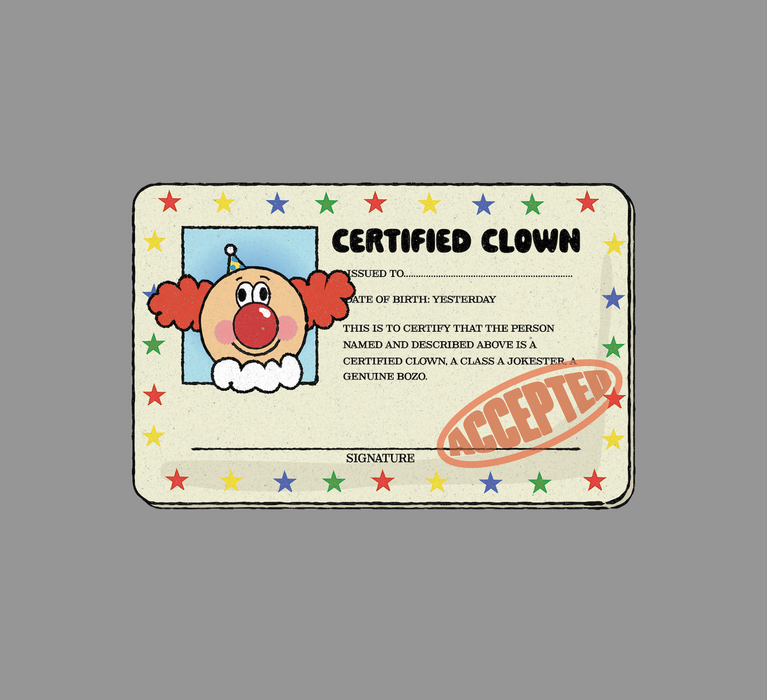 Certified Clown Sticker