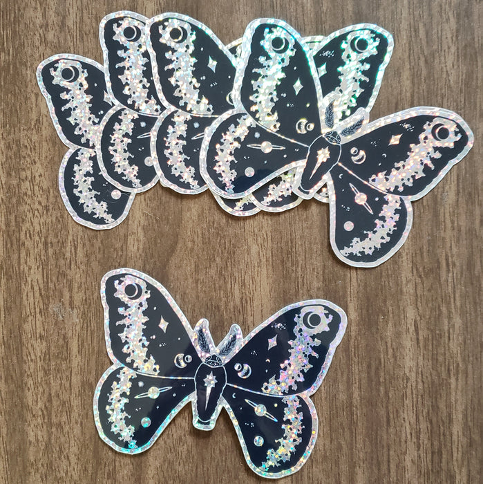 Cosmic Moth Vinyl Sticker