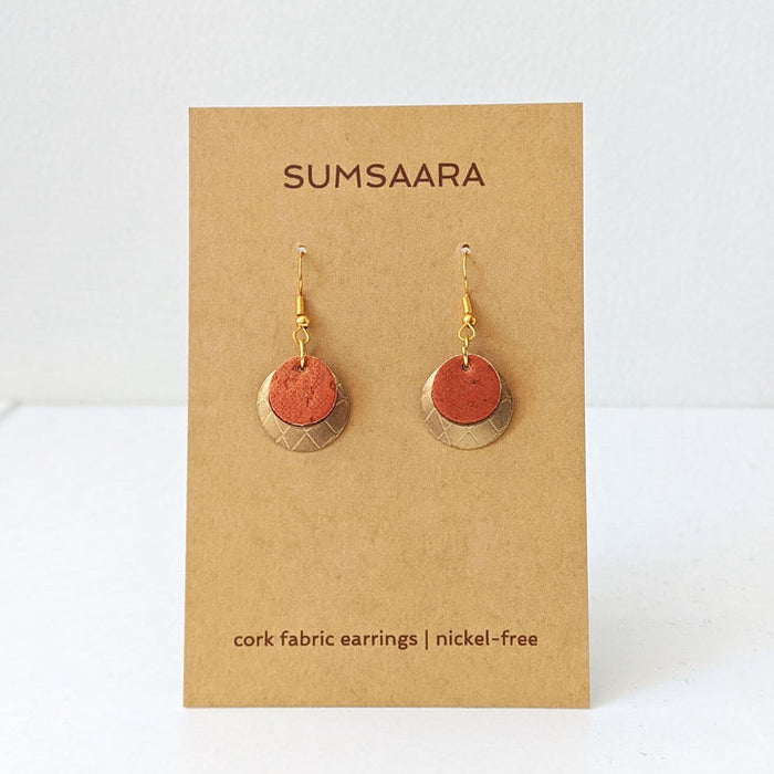 Cork Fabric Earrings