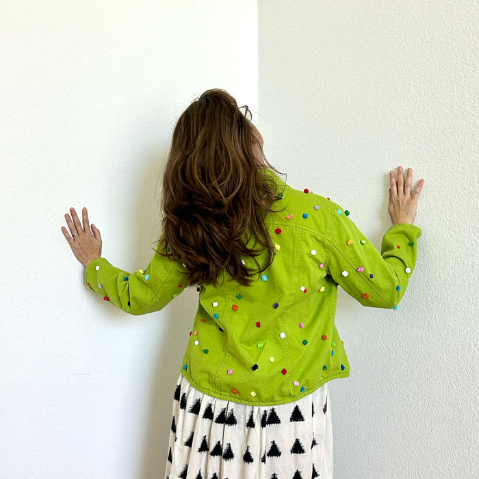 "Mean Green Jean Jacket - Medium "