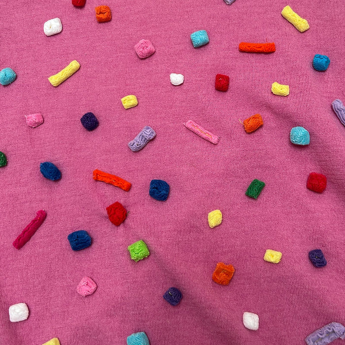 Confetti Mauve Merino Wool Sweater - Medium