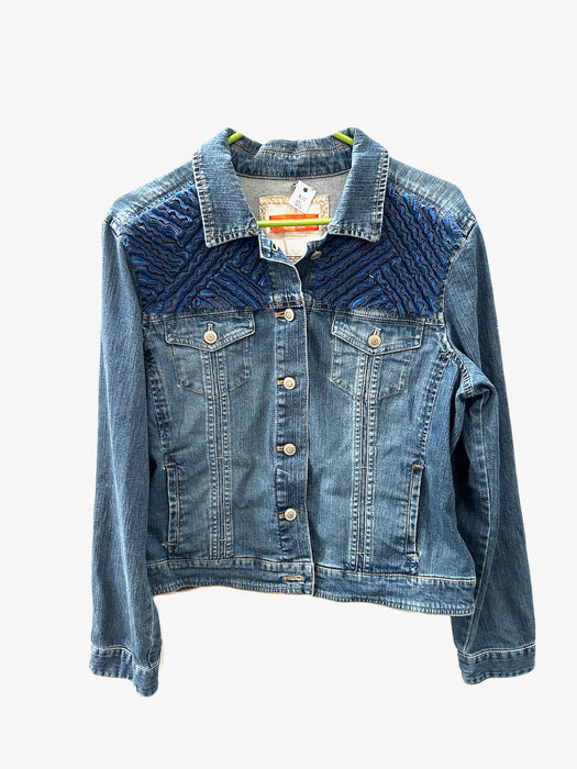 Deep Space Stripe Denim Jacket - Medium