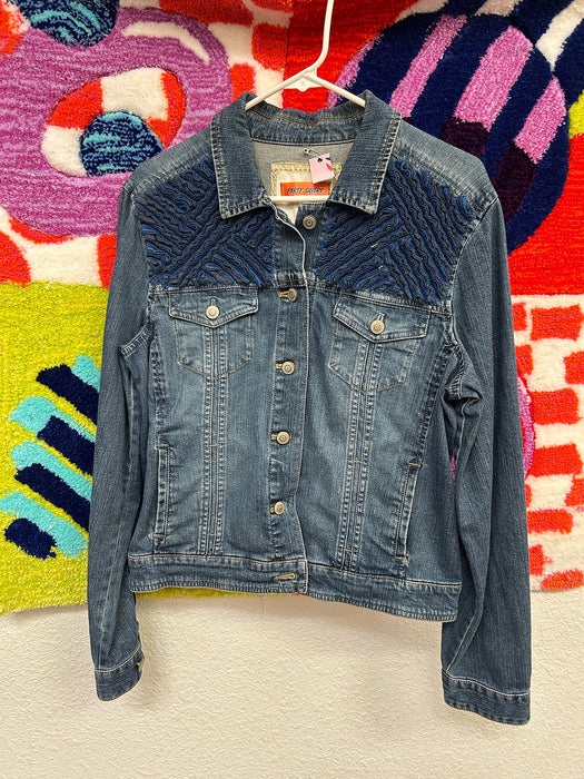 Deep Space Stripe Denim Jacket - Medium