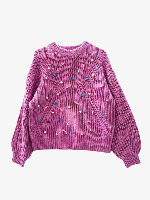 All Sorts Purple Sweater - L