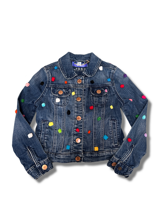 Mini Pompom Jean Jacket- Kids Small