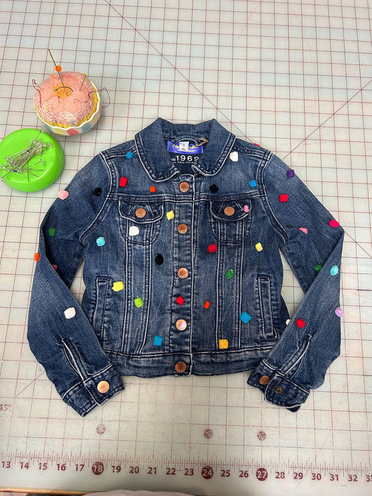 Mini Pompom Jean Jacket- Kids Small