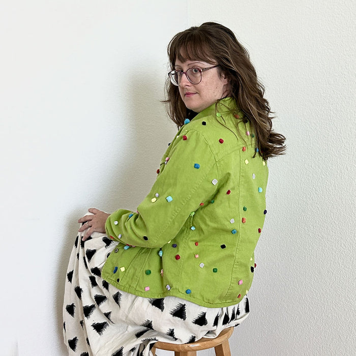 "Mean Green Jean Jacket - Medium "