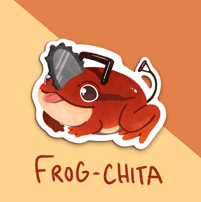 Pochita (Froggy) Sticker | Elegant Easy Revenge Art Show