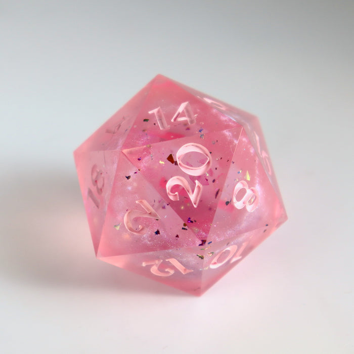 Handmade 30mm Resin D20 - Sakura