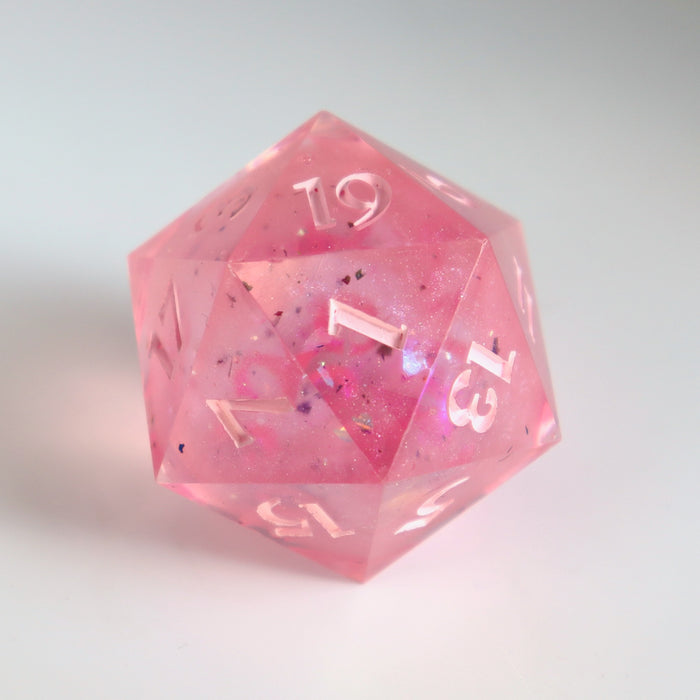 Handmade 30mm Resin D20 - Sakura