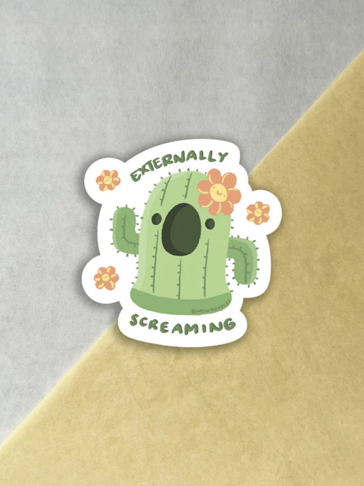 Externally Screaming Gyroid Animal Crossing Vinyl Sticker
